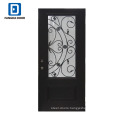 Fangda wrought iron glass door insert for fiberglass door